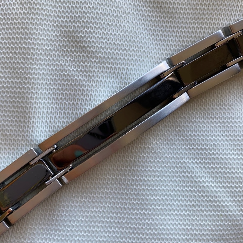 New in Package Men’s Stainless & Black Bracelet